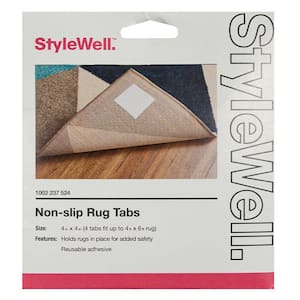 Multi-Surface 4 in. x 4 in. Adhesive Tabs Rug Pad