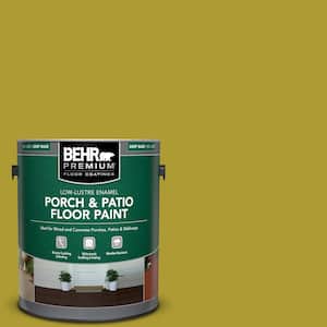 1 gal. #P330-7 Luscious Lime Low-Lustre Enamel Interior/Exterior Porch and Patio Floor Paint
