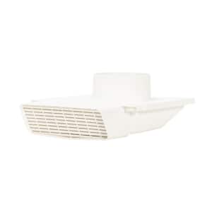 PreVent-It 7.85 in. x 11.25 in. Rectangular White Weather Resistant Plastic Under Eave Soffit Vent for 4 in. Duct
