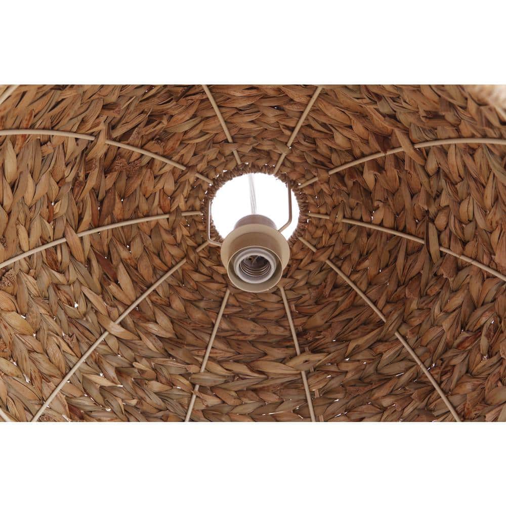 Natural Grass Shade Glass Indoor/Outdoor Pendant Light