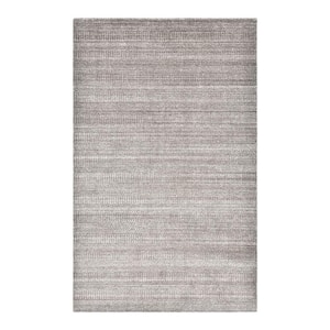 Sanam Contemporary Solid Brown 5 ft. x 8 ft. Hand Loomed Area Rug