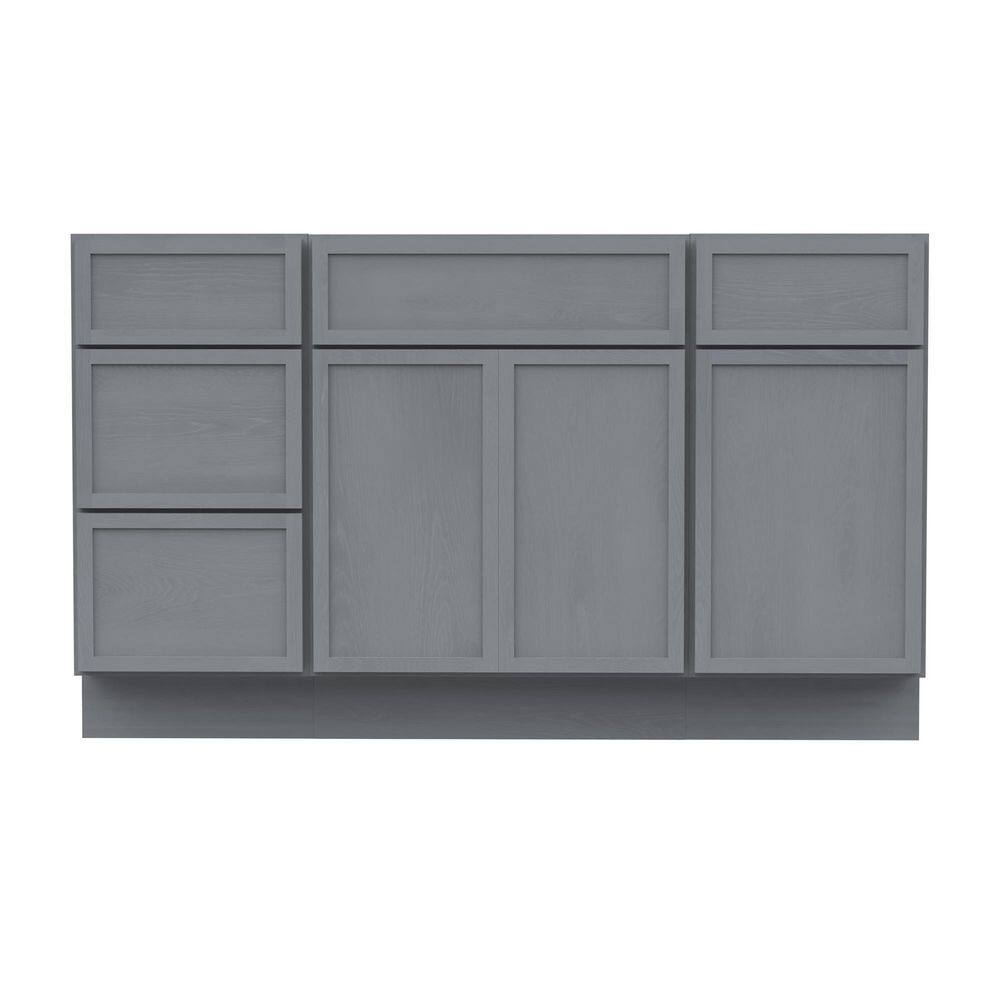 54 in. W x 21 in. D x 32.5 in. H Bath Vanity Cabinet without Top in Silver (Unassembled) price history on PriceWatchPro