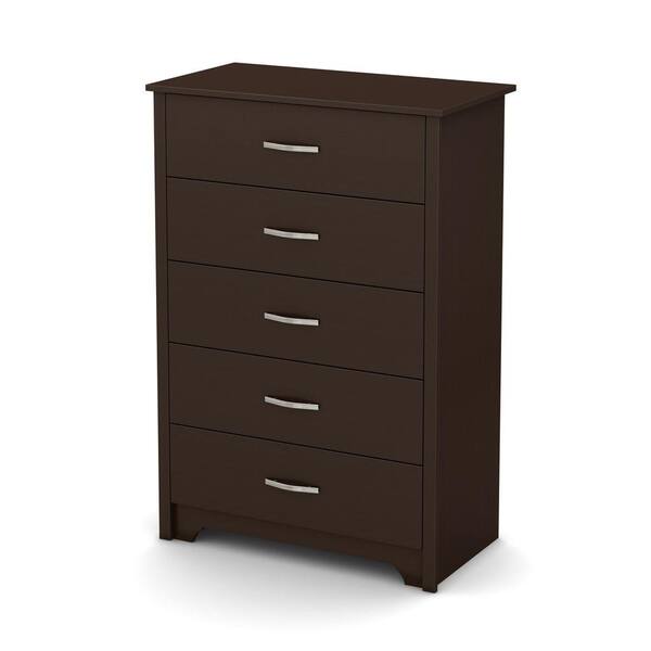 South Shore Fusion 5-Drawer Chocolate Chest of Drawers