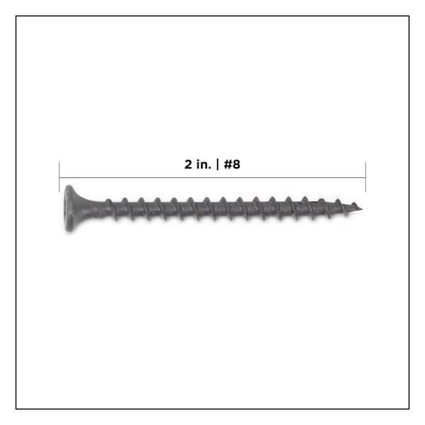 #8 x 2 in. T20 Star Drive Bugle Head Grey Wood Deck Screws (3500-Count)