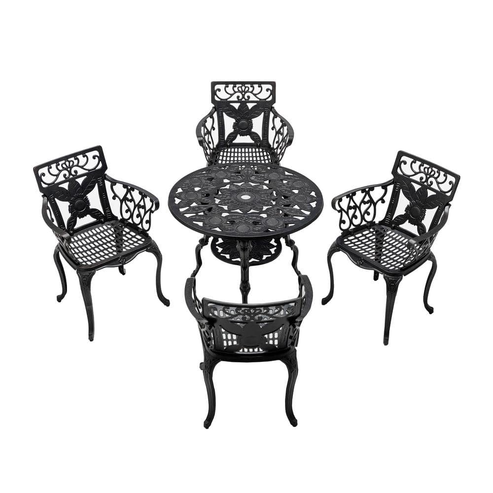 tunearary-5-piece-aluminum-black-patio-furniture-outdoor-dining-chairs