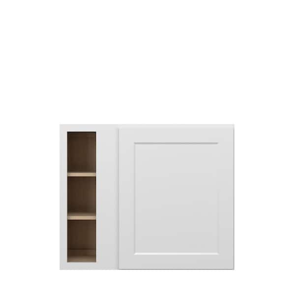 Unbranded Norfolk Shaker 36 in. W x 30 in. H x 12 in. D in Painted White Plywood Assembled Corner Blind Wall Cabinet