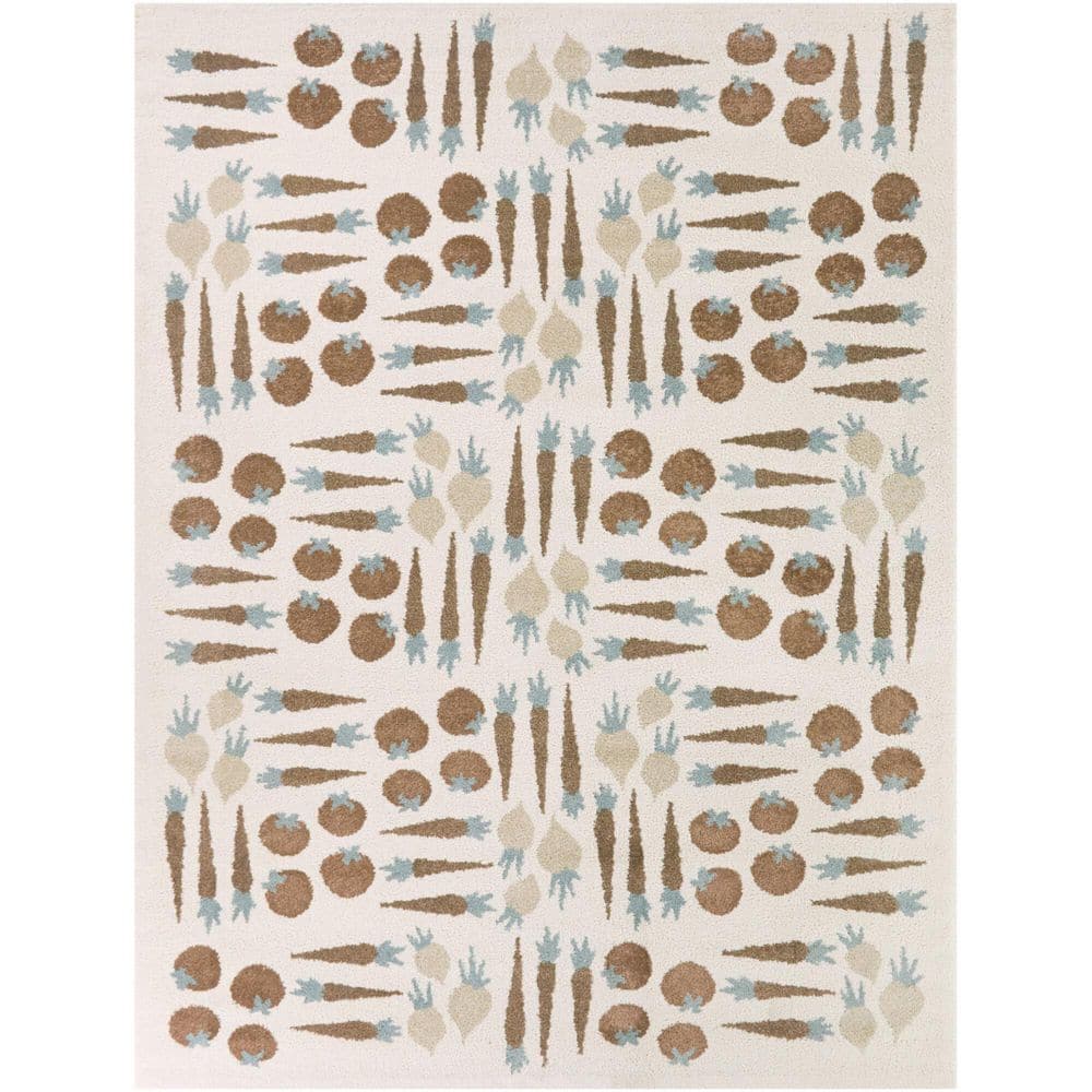 Harvest Rust 5 ft. 3 in. x 7 ft. Kids Veggie Area Rug price history on PriceWatchPro