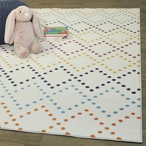 Dotted Multicolor 7 ft. 10 in. x 10 ft. Diamond Area Rug
