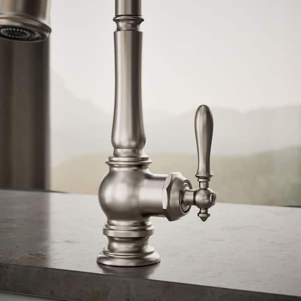 KOHLER Artifacts Single-Handle Pull-Down Sprayer Kitchen Faucet in