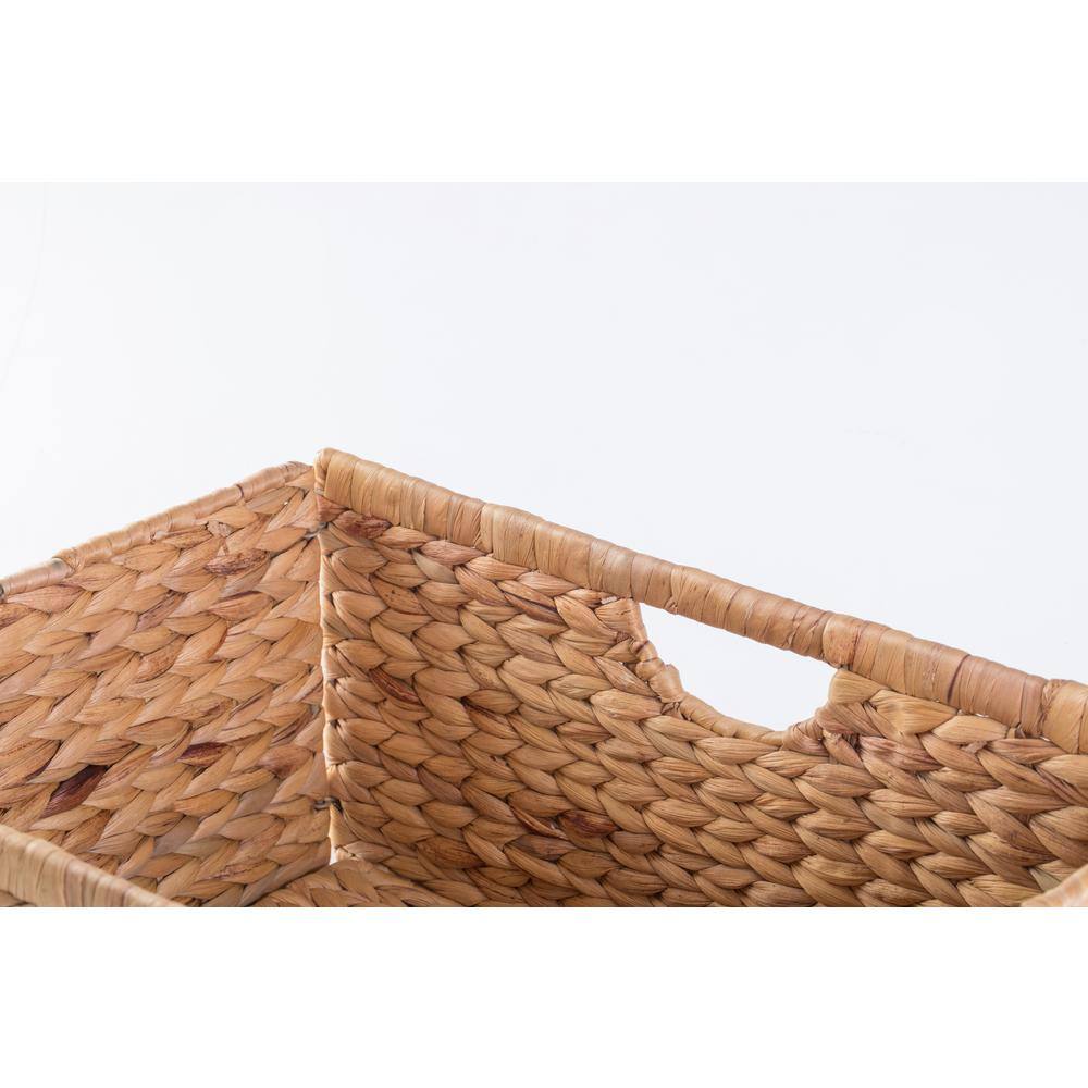Foldable Natural Water Hyacinth Medium Storage Bin