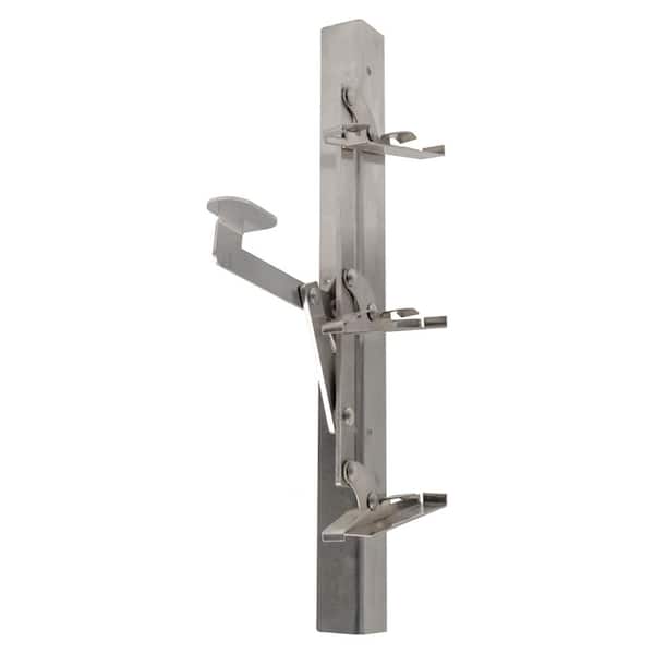 Jalousie Natural Window Projection 3-Blade Brackets 11.5 in. x 4 in. Left Hand Operation