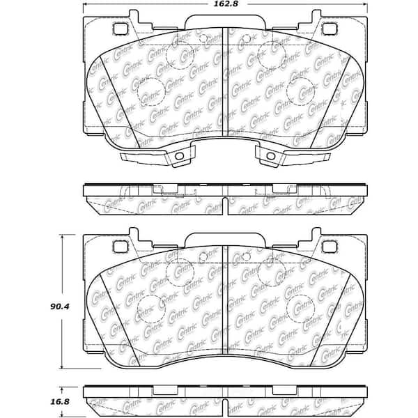 Centric Parts Disc Brake Pad Set 2015-2019 Ford Mustang 2.3L 5.0L