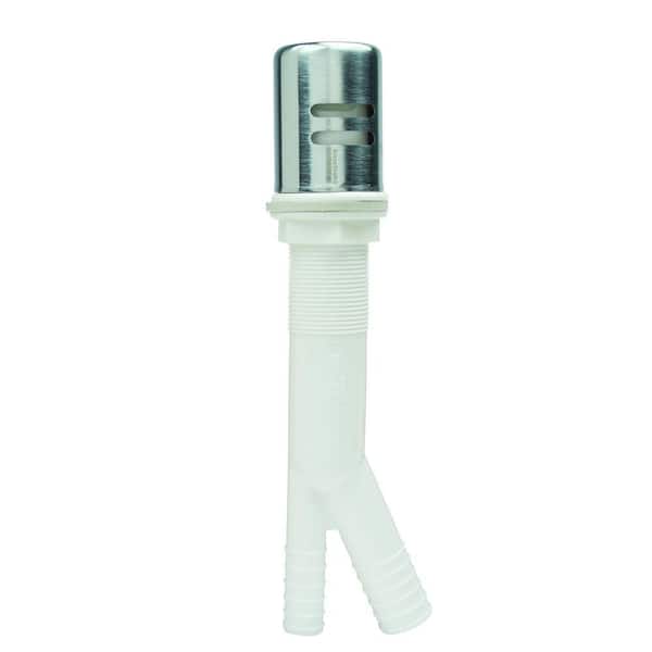 BrassCraft Dishwasher Air Gap with Brass Cap, 5/8 in. O.D. Tube x 7/8 in. O.D. Tube Plastic Body in Stainless Steel PVD