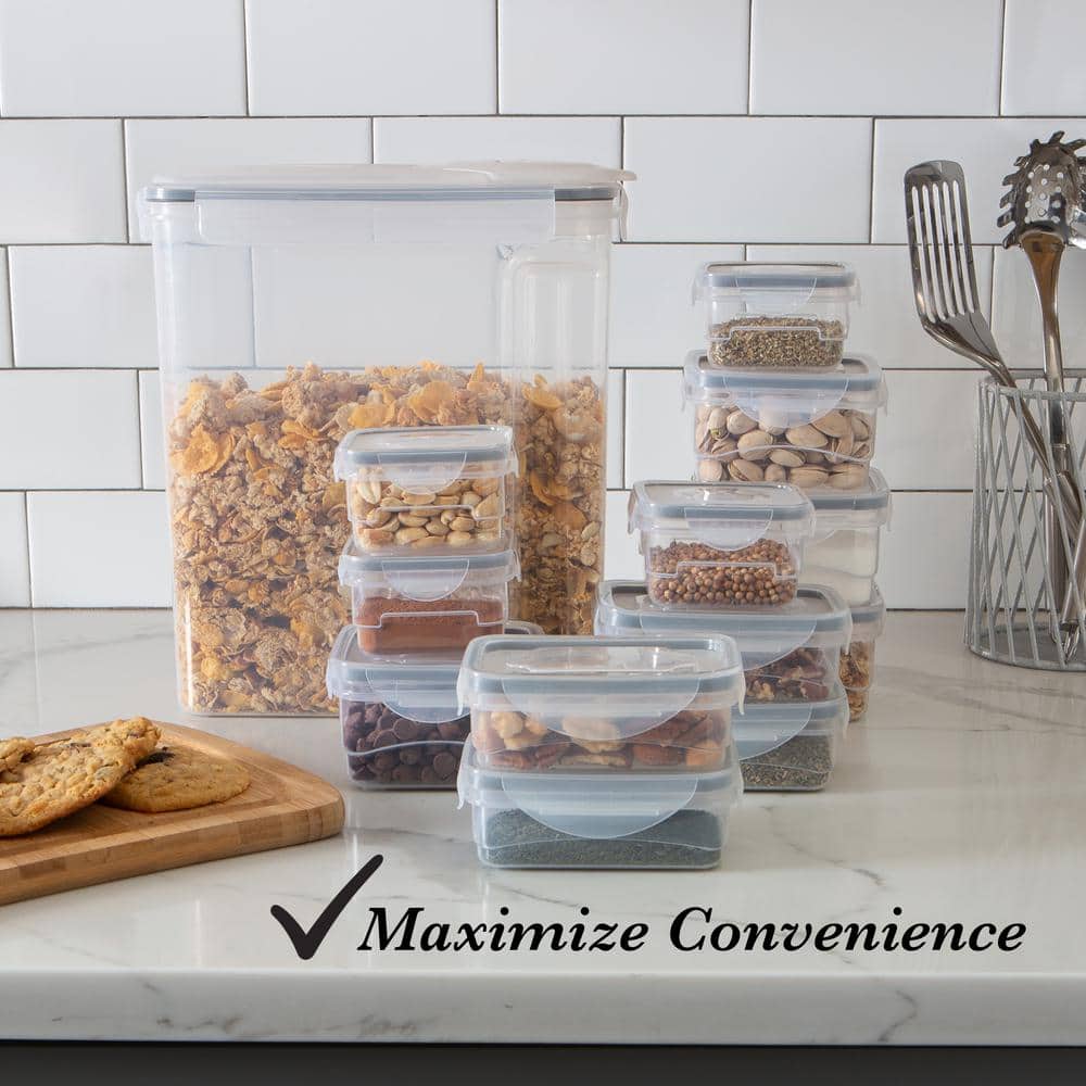 Clear BPA-Free Plastic Airtight Food Storage Container Set