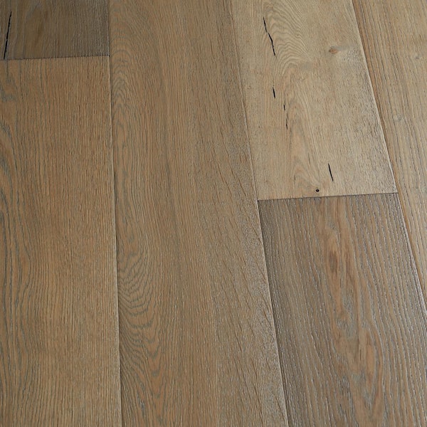 Malibu Wide Plank French Oak Castle Island 1/2 in. T x 7.5 in. W x Varying  Length Engineered Click Hardwood Flooring (23.44 sq. ft./case) HDMCCL136EF
