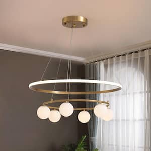 6-Light Black Modern Crystal Chandelier 20 in. Luxury Chandeliers for Dining Room Hanging Pendant Light for Living Room