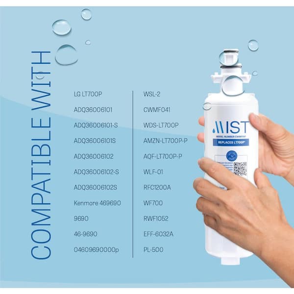  Philips AWP963 NSF/ANSI Certified Refrigerator Water Filter  Replacement for LG®: LT700P, LFXS30766S, ADQ36006101, ADQ36006101-S,  ADQ36006101S, ADQ36006102, Sears/Kenmore:9690, 46-9690, Pack of 3 :  Appliances