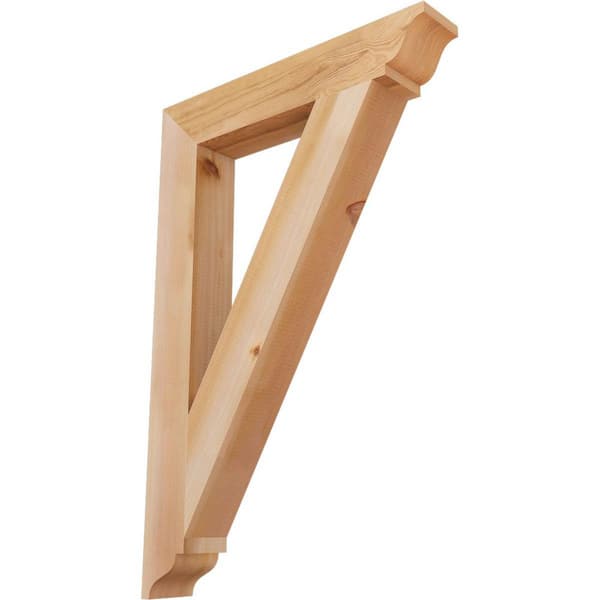 Ekena Millwork 3-1/2 in. x 36 in. x 24 in. Western Red Cedar Traditional Smooth Bracket