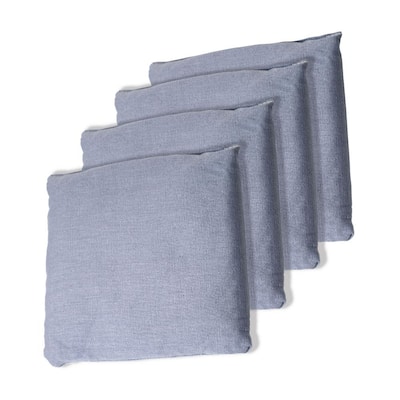 Regulation Sized Cornhole Bag Set- Durable Canvas Bags with Moisture Proof Plastic Lining (8-Pack, Blue/Grey)