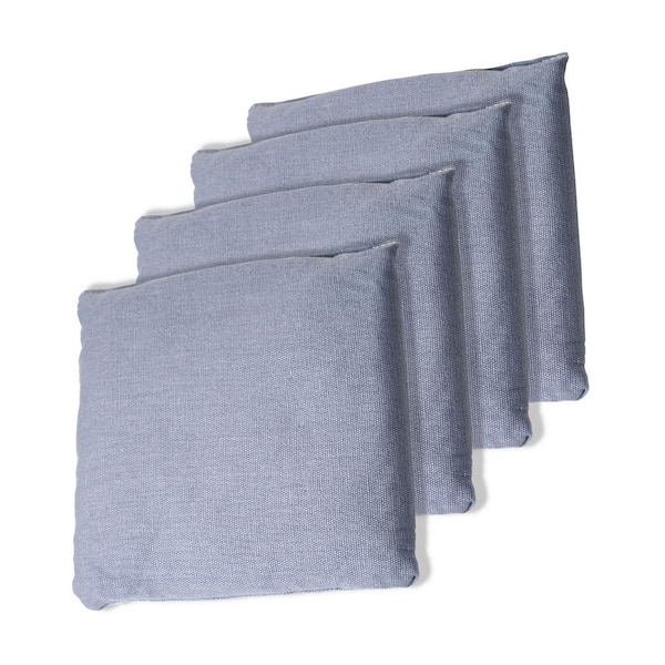 Hey! Play! Regulation Sized Cornhole Bag Set- Durable Canvas Bags with Moisture Proof Plastic Lining (8-Pack, Blue/Grey)