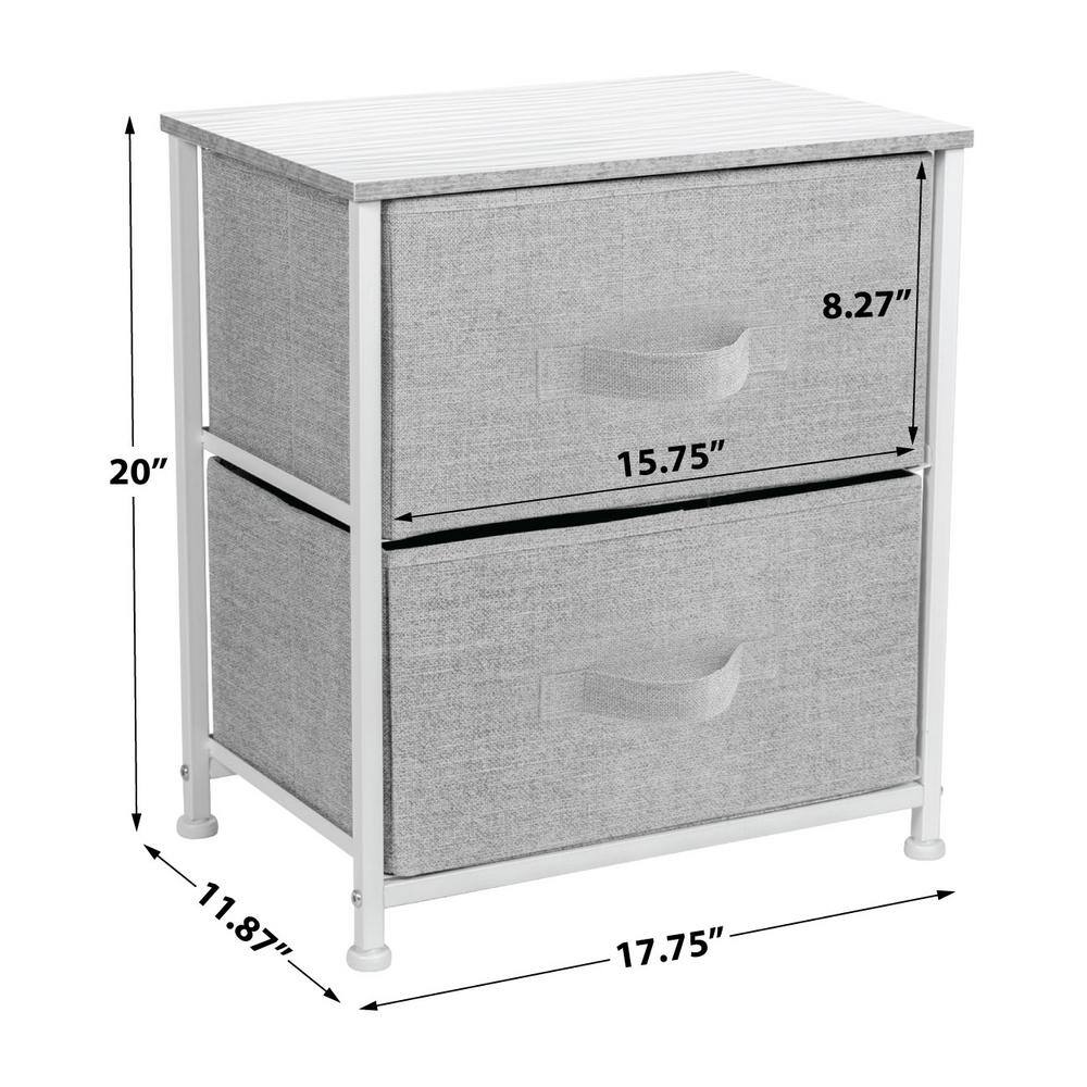 White Industrial Vertical Nursery Nightstand with Extra Deep Drawer