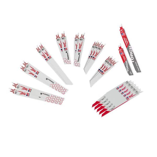 SAWZALL Metal Cutting Reciprocating Saw Blades (16-PC) w/ 2 Carbide Blades & 9 in. 5 TPI Wood Cutting Blades (5-Pk)