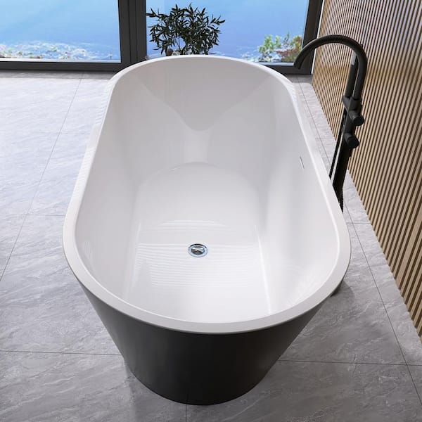 Xspracer Moray 55 in. x 27 in. Acrylic Flatbottom Freestanding