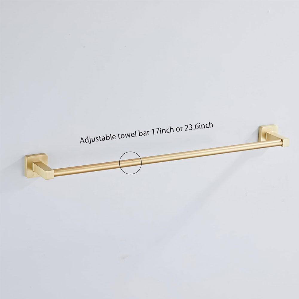 Brushed Gold Stainless Steel 4-Piece Bathroom Hardware Set