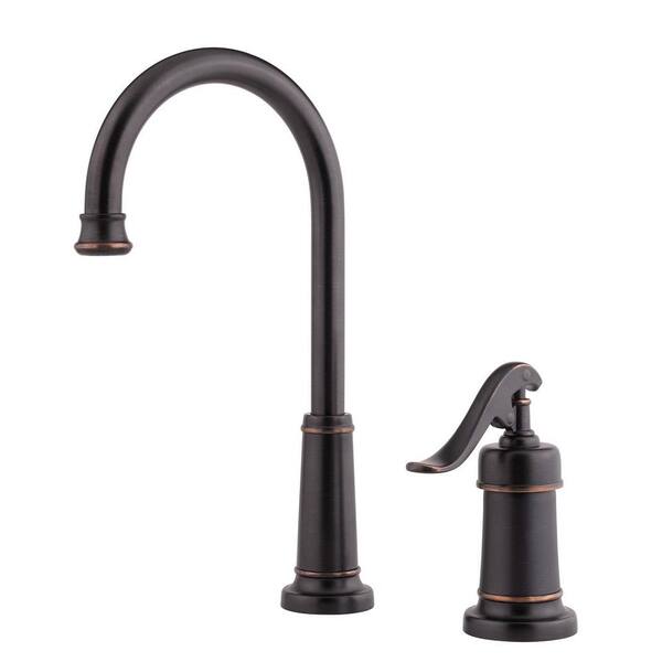 Pfister Ashfield Single-Handle High-Arc Bar Faucet in Tuscan Bronze