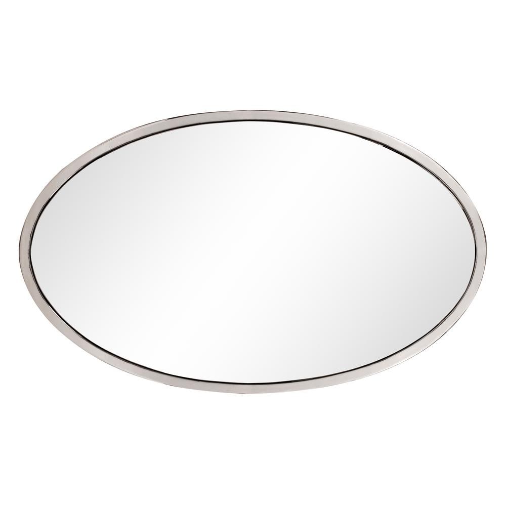 Elegant Simone 20" x 34" Oval Stainless Steel Trim Mirror