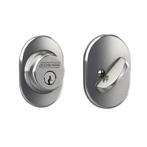 B60 Series Remsen Bright Chrome Single Cylinder Deadbolt Certified Highest for Security and Durability