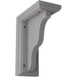 3 in. x 7 in. x 5 in. Pebble Grey Hamilton Traditional Wood Vintage Decor Bracket