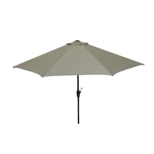 9 ft. Aluminum Market Tilt Patio Umbrella in Sunbrella Spectrum Dove