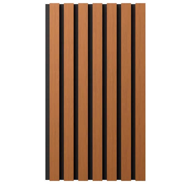 Ekena Millwork AcousticPro 1 in. x 1 ft. x 8 ft. Noise Cancelling Traditional MDF Sound Absorbing Panel in Early American (2-Pack)