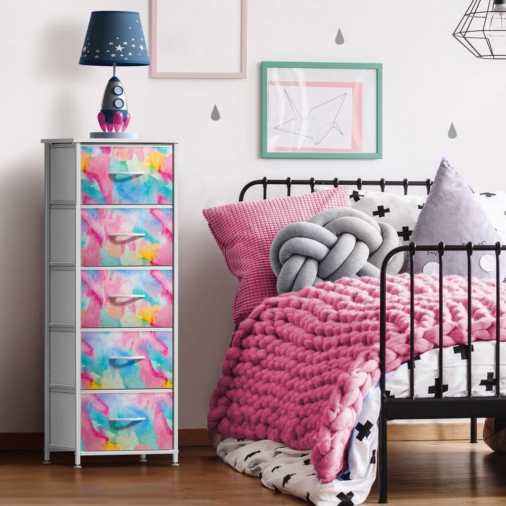 Watercolor 5 Drawer 17 in. Wide Dresser without Mirror, Tall Storage Unit w