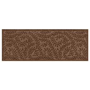 WaterHog Boxwood Dark Brown 22 in. x 60 in. PET Polyester Indoor Outdoor Runner Doormat