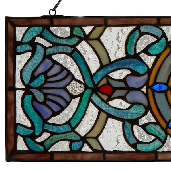 Vintage Foil Art Stained Glass in Geometric/modern Design 