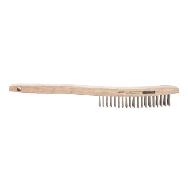 Brush with long handle, V2A steel wire, 0.10 mm
