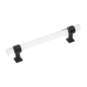 Crystal Palace Collection 5-1/16 in. (128 mm) Center to Center Crysacrylic with Matte Black Glam Zinc Bar Pull (10 Pack)