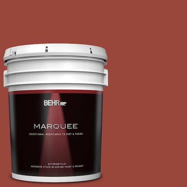 BEHR MARQUEE 5 gal. #S-H-190 Antique Red Flat Exterior Paint & Primer