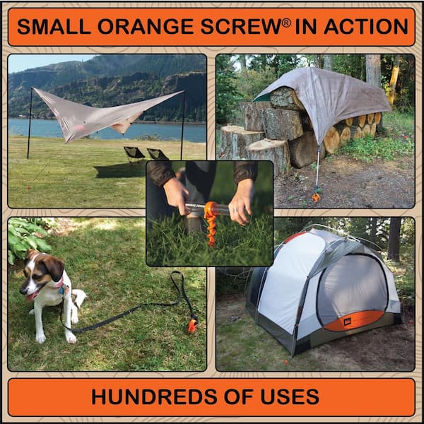Nite Ize Orange Screw Ground Anchor-Small-Bright Orange SST-31