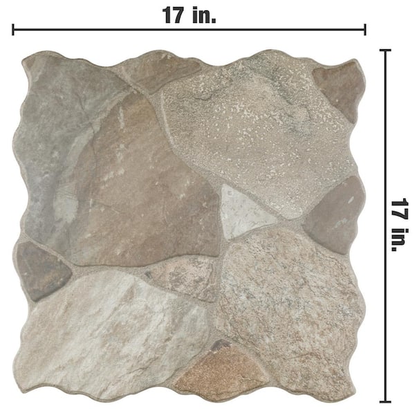 Canet Gris 17 in. x 17 in. Porcelain Floor and Wall Tile (12.24 sq. ft./Case)
