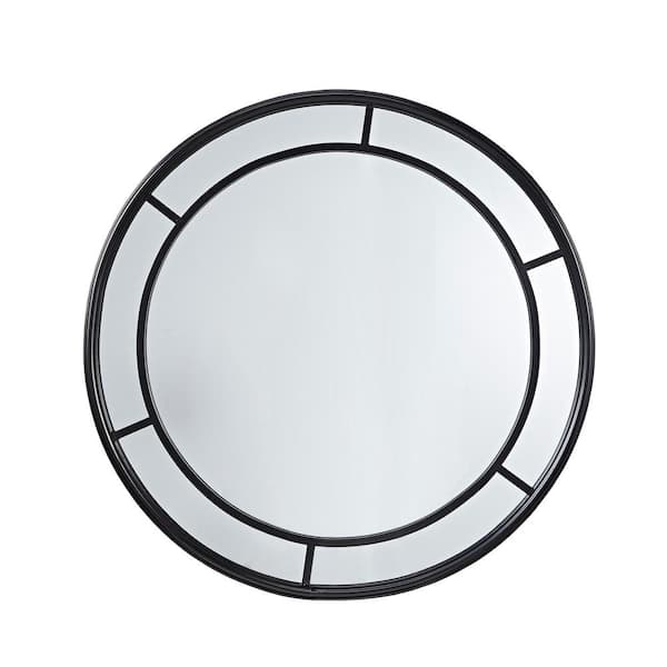 MARTHA STEWART Katonah 36 in. W x 36 in. H Black Wall Mirror