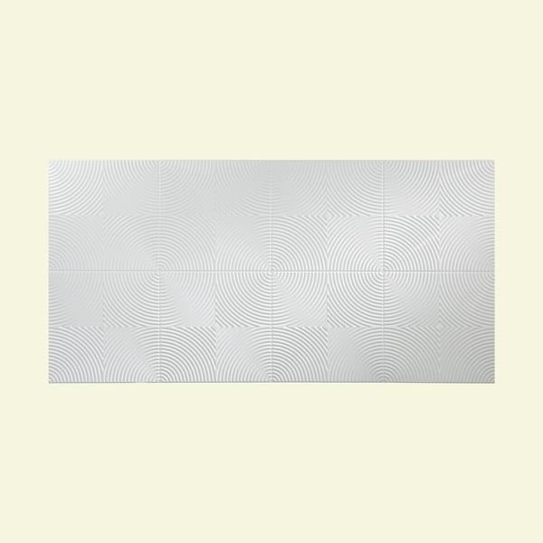 Fasade Echo 96 in. x 48 in. Matte White Decorative Wall Panel