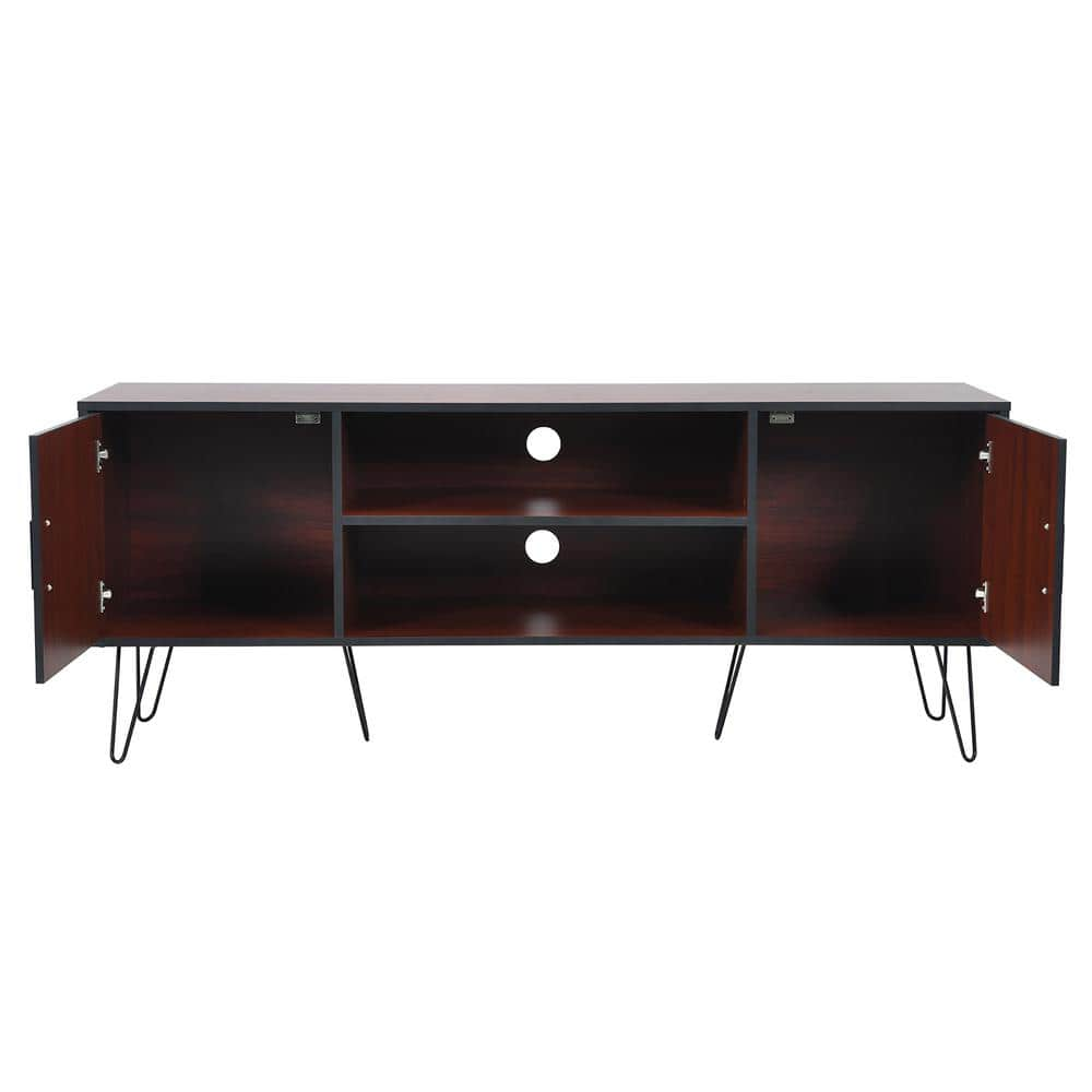 Costway 3 tier contemporary 2024 tv stand. Brown. New