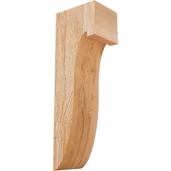 Ekena Millwork 6 in. x 8 in. x 24 in. Western Red Cedar Del Monte Rough Sawn Corbel