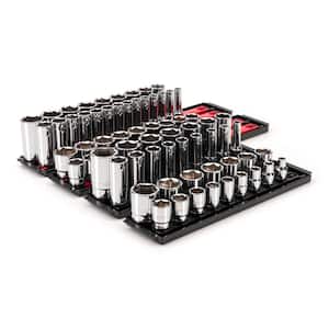 1/2 in. Drive 6-Point Socket Set with Rails, (78-Piece) (3/8 in. to 1-5/16 in. 10 mm to 32 mm)