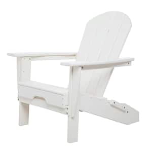 White Wood Relaxing Arm Rest Adirondack Chair