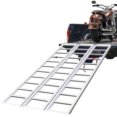 7 ft. L Aluminum Straight Tri-Panel Ramp Set