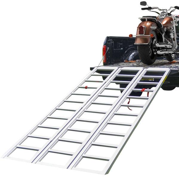 Budge 7 ft. L Aluminum Straight Tri-Panel Ramp Set